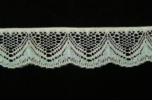 1.5 inch Flat Lace, Mint-White (50 Yards) MADE IN USA
