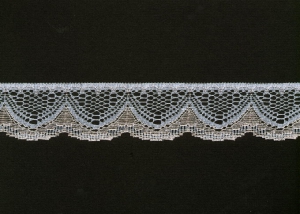 1.5 Inch Flat Lace, Peach-White (50 Yards) MADE IN USA