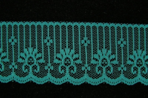 1.875 inch Flat Lace, teal (50 yards) MADE IN USA
