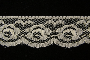1.25 Inch Flat Lace, Ivory (50 yards)  MADE IN USA