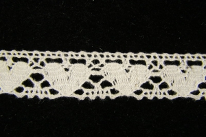 .75 inch Flat Lace, white (50 yards) MADE IN USA