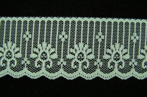 1.875 inch Flat Lace, celadon green (50 yards) MADE IN USA.