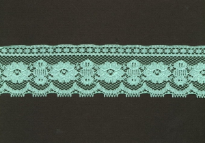 2 Inch Flat Lace, Celadon Green (50 Yards) MADE IN USA