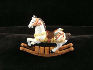 Resin Rocking Horse, 8 inch (lot of 6)