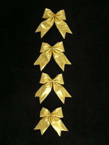 Gold Lame Bows, 2 inch (Lot of 6 Packages, 4 Bows Per Package) SALE ITEM