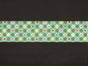 2.5 inch Everyday Ribbon, green check (10 yards) SALE ITEM