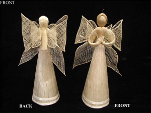 Abaca Angel with Bow Wings, 10 inch (lot of 12)