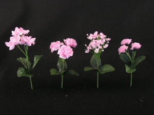 Gypsophilia-Pixie Rose-Carnation Pick, pink (lot of 144)