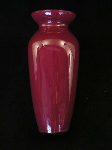 Glass Vase, 10 inch, burgundy (lot of 12) SALE ITEM