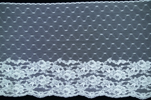 12 inch Flat Lace, white (10 yards) MADE IN USA