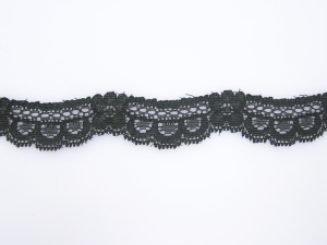 .75 Inch Flat Lace, Black (100 yards) MADE IN USA