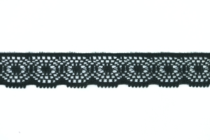 .75 Inch Flat Lace, Black (100 yards) MADE IN USA