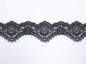 1.5 Inch Flat Lace, Black (50 yards) MADE IN USA