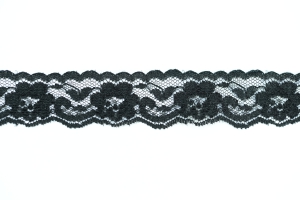 1 Inch Flat Lace, Black (100 yards) MADE IN USA