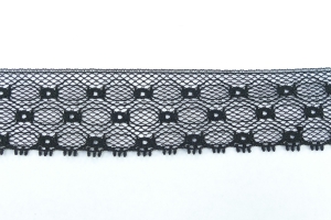 1.625 Inch Flat Lace, Black (50 yards) MADE IN USA