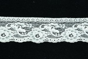 2 Inch Flat Lace, Cream (50 yards) MADE IN USA