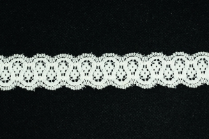 1 inch Flat Lace, Ivory (50 yards) MADE IN USA
