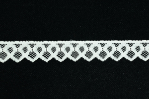1 inch Flat Lace, Ivory (50 yards) MADE IN USA