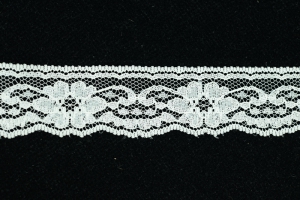 1 Inch Flat Lace, Ivory (50 yards) MADE IN USA