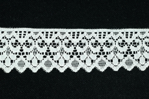 1.75 Inch Flat Lace, Ivory (50 Yards) MADE IN USA