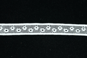 .75 Inch Flat Lace, White (100 Yards) MADE IN USA