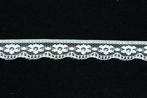 .75 Inch Flat Lace, White (100 yards) MADE IN USA