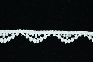 .75 Inch Flat Lace, White (25 yards) MADE IN USA