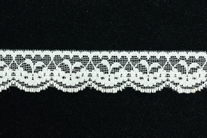 1.125 Inch Flat Lace, Ivory (50 yards) MADE IN USA