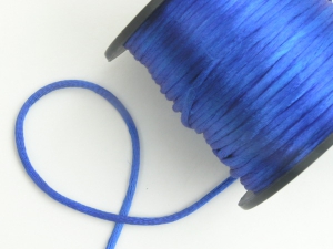 Round Satin Cord, Royal Blue, 2.5mm x 40 Meters / 43.74 Yards (1 Spool) SALE ITEM