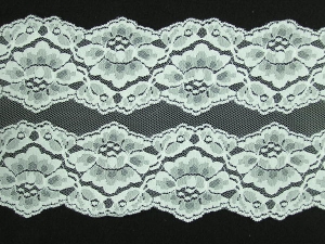 7.25 inch Flat Double Edge Galloon Lace, Ivory (25 yard bolt) MADE IN USA