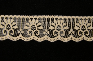 1.25 Inch Flat Lace, Ivory (50 yards) MADE IN USA