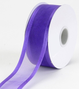 Organza Ribbon With Satin Edge , Purple Haze, 3/8 Inch x 25 Yards (1 Spool) SALE ITEM
