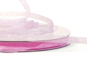 Organza Ribbon , Pink, 1/4 Inch x 25 Yards (1 Spool) SALE ITEM
