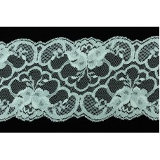 3.5 Inch Flat Double Scalloped Edge Galloon Lace, Ivory (112 YARDS - FULL SPOOL) MADE IN USA