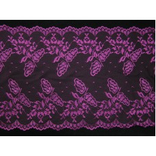 11.625 Inch Flat Double Scallop Edge Galloon Lace, Wine (157 YARD - FULL SPOOL) MADE IN USA