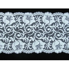 5.88" Flat Double Edge Galloon Lace Mexican White (122 YARDS - FULL SPOOL) MADE IN USA
