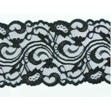 5.25" Flat Double Edge Galloon Lace, Black (106 YARDS - FULL SPOOL) MADE IN USA