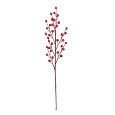 Red WATER-PROOF Berry Spray With 35 Berries, 18 Inches  (lot of 1 Stem) SALE ITEM