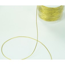 Gold, Metallic, Non-Stretch Tinsel Cord Rope 1 mm x 100 Yards (1 Spool) SALE ITEM