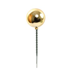 25MM Gold (Shiny) 25MM Plastic Ball Pick x1 (Lot of 1 Box - 144 Pcs.) SALE ITEM