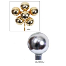 30MM Silver Glass Balls (Lot of 1 Box - 72 Glass Balls Per Box) SALE ITEM