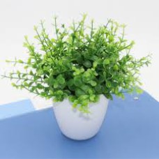 Artificial Greenery Plastic  Weatherproof Green Eucalyptus Bush x 7 (Lot of 36 Bags, 2 Bushes Per Bag) SALE ITEM