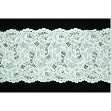 4.75 inch Elastic Flat Lace, Ivory (4.8 lbs) MADE IN USA