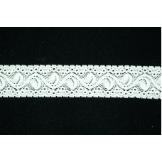 1.125 inch Elastic Flat Lace, Ivory (1.6 lbs) MADE IN USA