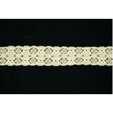 .75 inch Elastic Flat Lace, Natural (0.51 lbs) MADE IN USA