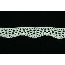 1.125 inch Elastic Flat Lace, Ivory (1.3 lbs) MADE IN USA