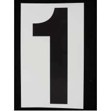 Number "1" - 5 Inch Sticker Decal Vinyl Adhesive Address Numbers Black & White (lot of 1) SALE ITEM MADE IN USA