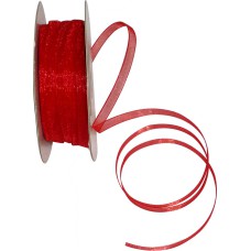 Organza Ribbon , Red, 1/8 Inch x 50 Yards (1 Spool) SALE ITEM