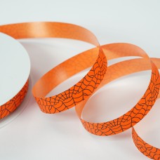Halloween Spider Web Ribbon, 110 yards, Orange Black Spider Web, 3/4 Inch (Lot of 1 Spool = 110 Yards) SALE ITEM