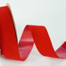 1.375 Inch Red Velvet Ribbon, 1 3/8 inch x 25 Yards (Lot of 1 Spool) SALE ITEM